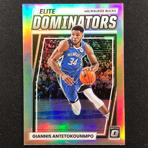 2022 23 Donruss Optic Giannis Antetokounmpo Elite Dominators Holo Silv Cherry Collectables