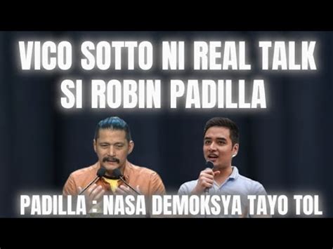 VICO SOTTO MAY PATAMA KAY ROBIN LALAKI SA LALAKING USAPAN YouTube