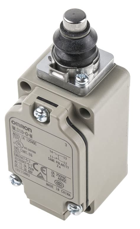 WLD18 G N Omron Omron WL Series Plunger Limit Switch NO NC IP67