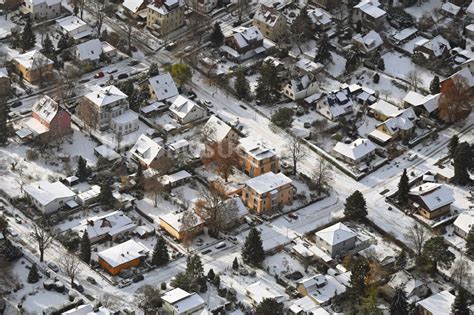 Berlin Aus Der Vogelperspektive Winterluftbild Einfamilienhaus