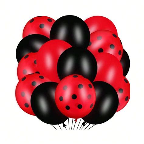 100pcs Red Black Polka Dot Balloon Party Decoration 12inch Latex