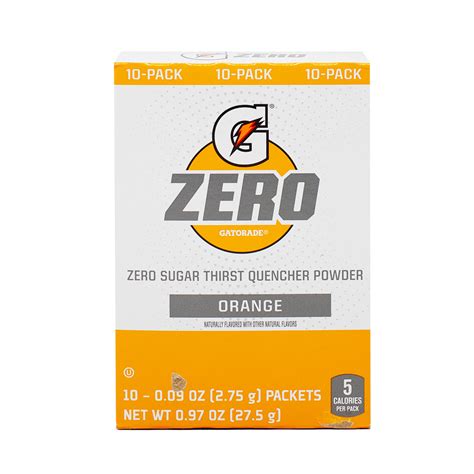 Gatorade Zero Sugar Powder Orange 10pk - 27.5g | Candy Funhouse – Candy Funhouse CA