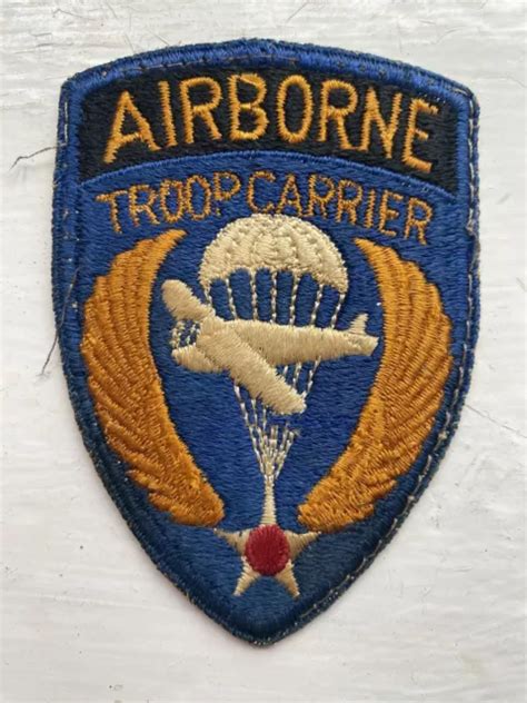 WW2 US ARMY Patches - Airborne USAAF Troop Carrier Patch - 100% Original £89.99 - PicClick UK