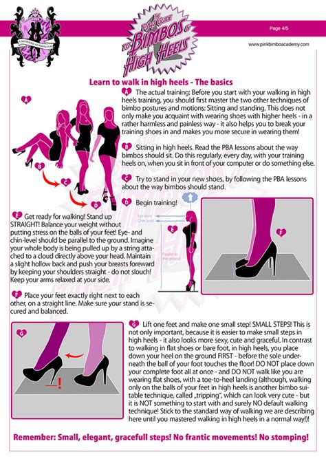 The Pba Guide To Bimbos And High Heels 8 Tutorial “how To Learn And Practice To Walk And