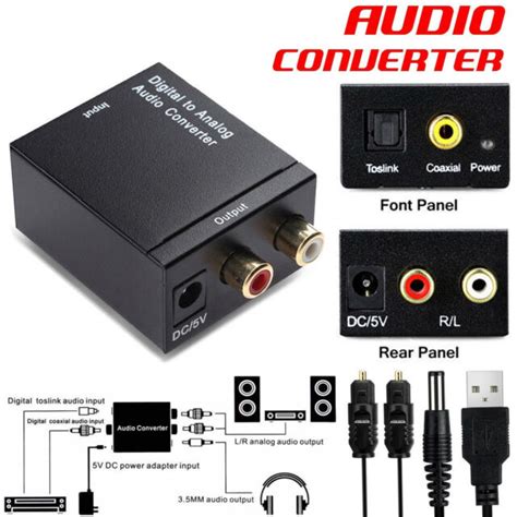 Digital To Analog Audio Converter Digital Optical CoaxCoaxialToslink To