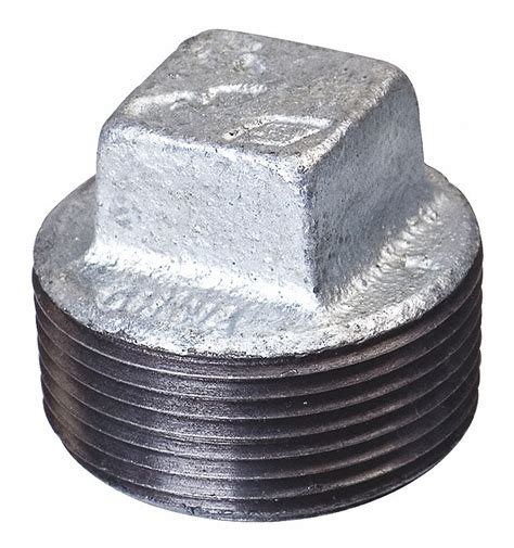 Grainger Approved Galvanized Malleable Iron Square Head Plug 2 Pipe