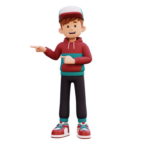 3d Masculino Personaje Señalando Derecha 24658904 Png