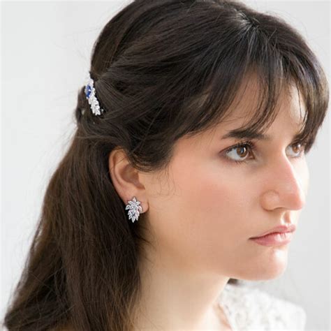 Boucles Doreilles Mariage Originales Romantiques En Oxydes De Zirconium