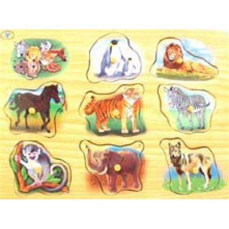 Wooden Wild Animals Sound Puzzle