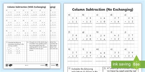 Y3 Inverse Check 3 Digit 3 Addition Subtraction With Carry Sheet