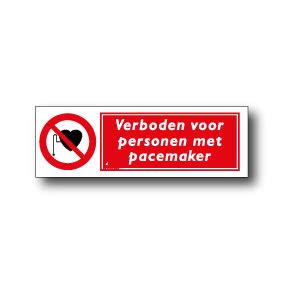 Verboden Voor Personen Met Pacemaker Bord Sticker Veiligheid