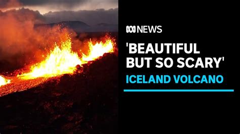 Iceland Volcano Continues To Spew Jets Of Lava Into The Air Abc News Youtube