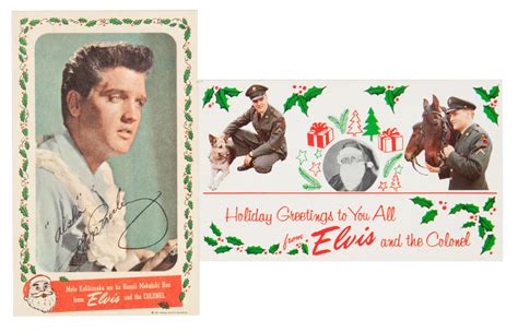 Hake S Elvis Presley Group Of Four Christmas Cards