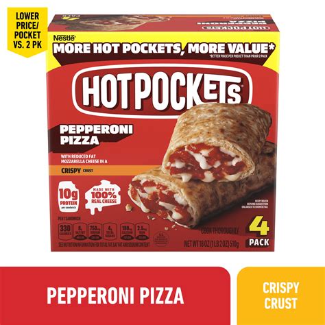 Hot Pockets Pepperoni Pizza Pizza Pocket Air Fryer Frozen Sandwich Snacks Oz Pack