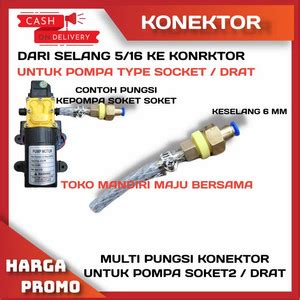 Jual KONEKTOR SLIP LOCK SOCKET DINAMO POMPA DC SELANG 5 16 KE SELANG PU