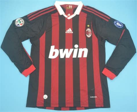 AC Milan Retro Soccer Jersey 2009 2010 Official Military Casual And