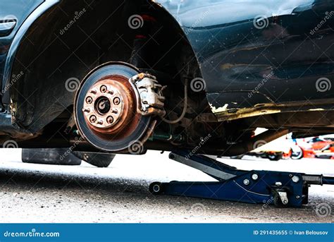 Brake Disc, Wheel Replacement. Braking System Close Up Stock Image - Image of industry ...