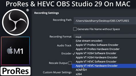 HEVC H 265 ProRes Now Available In OBS Studio 29 For M1 M2 Apple