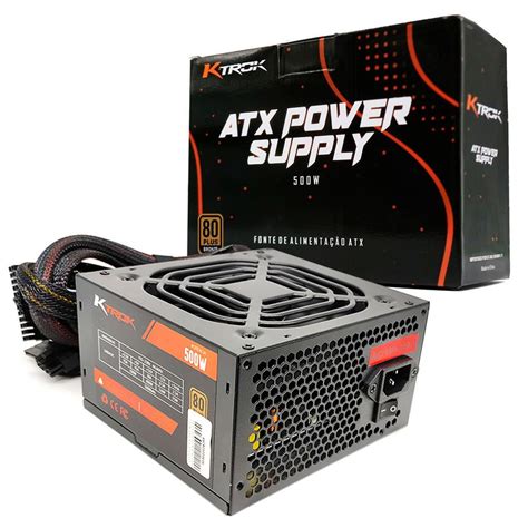 Fonte Gamer Ktrok 500w 80 Plus Bronze Pfc Ativo Bivolt Automático