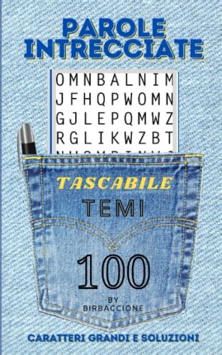 Parole Intrecciate Tascabile Libro Di Enigmistica Con 100 Temi Diversi Da Trovare Caratteri