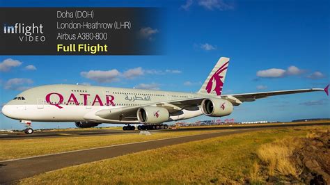 Qatar Airways Airbus A380 Full Flight Doha To London Heathrow YouTube