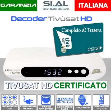 Tivusat Decoder HD XORO Bianco Con Smart Card Compatibile DAZN