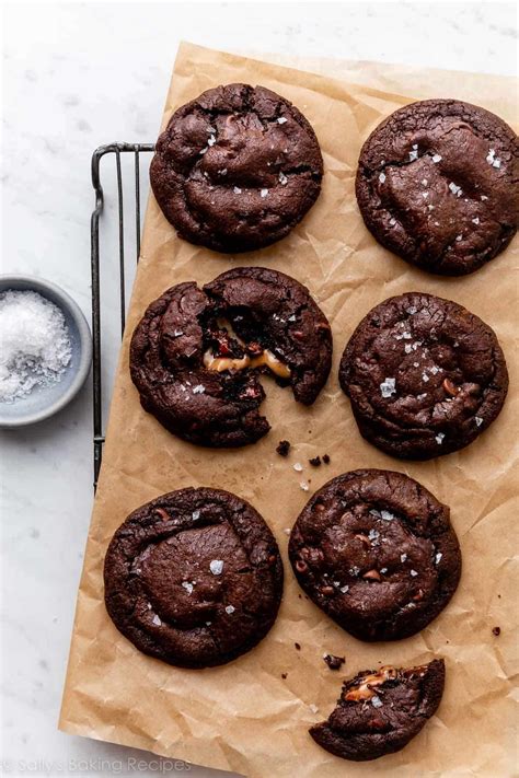 Salted Caramel Dark Chocolate Cookies