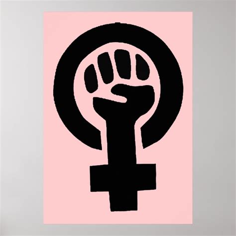 Feminist Woman Gender Equality Symbol Poster | Zazzle.com