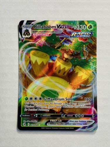 Rillaboom Vmax Pokemon Tcg Fusion Strike Sword Shield