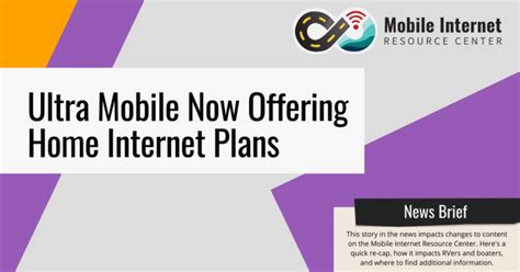 Ultra Mobile Offering New Home Internet Plans - Expensive and Mobile Use is Prohibited - Mobile ...