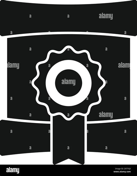 Vector Illustration Of A Black Award Ribbon Badge Perfect For Icon Use