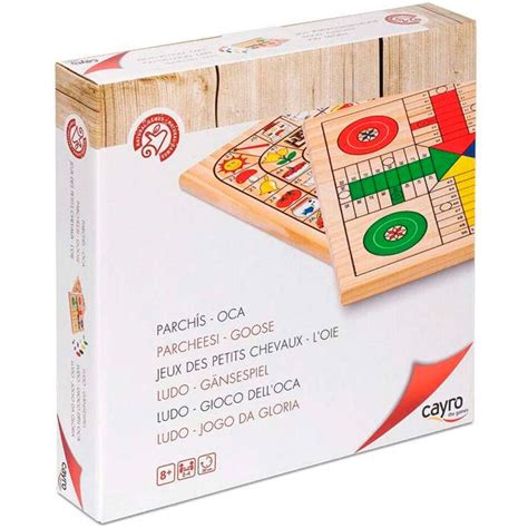 Cayro Juego De Mesa Parchís Oca Madera 29x29 cm Dorado Kidinn