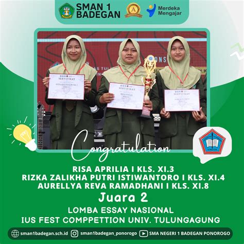 Juara Lomba Esai Ius Fest Competition Universitas Tulungagung