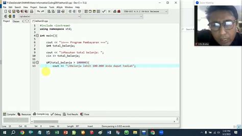 Coding Devc Membuat Percabangan If Dan Else Bagi Pemula Youtube