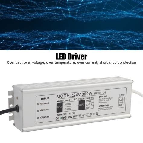 MEI Alimentation du pilote de LED Driver LED étanche IP67 adaptateur de