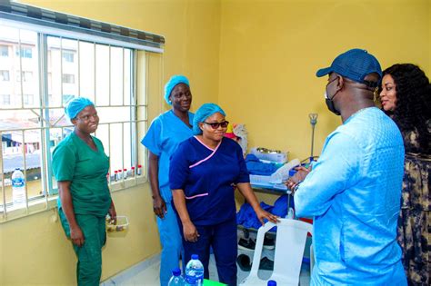 Segun Odunmbaku Visits Venue Of Ojodu Lcda Free Health Programme P M