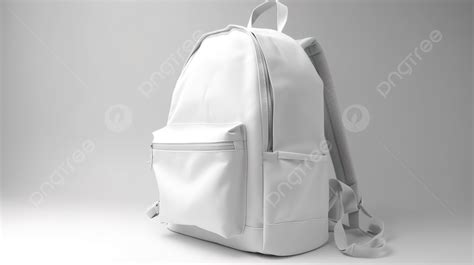 White School City Backpack In 3d Rendering Against White Background Backpack Back Bag Bagpack