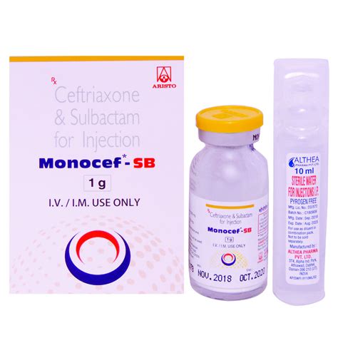 Monocef SB 1 Gm Injection Uses Side Effects Price Apollo Pharmacy