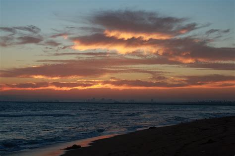 Sunset On A California Beach Free Stock Photo - Public Domain Pictures