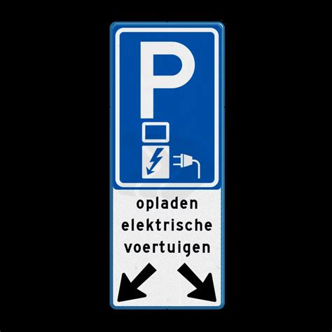 Verkeersbord Parkeren Elektrische Voertuigen Voor Vakken