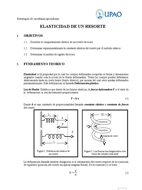 Elasticidad De Un Resorte Elasticidad Física Fuerza