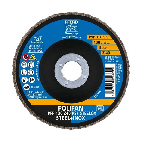 Simply Buy Polifan Flap Disc Pff X Mm Flat Z Universal Line Psf