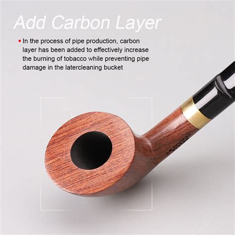 Muxiang Rosewood Tobacco Smoking Pipe Handmade Wooden Pipes Kit With