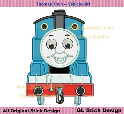 Thomas Train Machine Applique Embroidery Design By Glstitchstudio