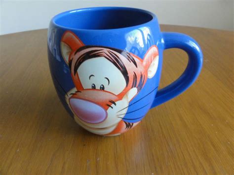 Walt Disney Large Tigger Mug Barrel Coffee Cup Tams Blue