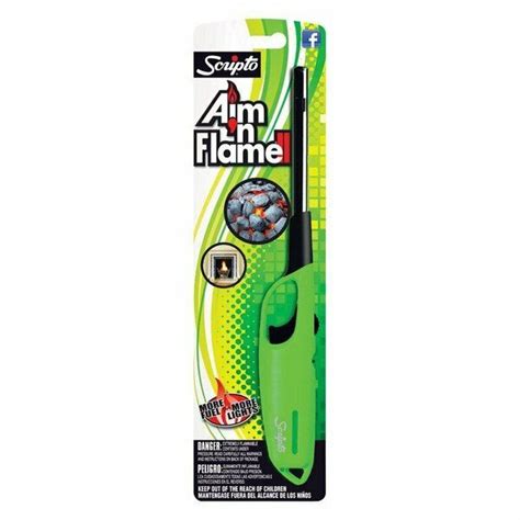 Scripto Aim N Flame Nonrefillable Straight Stem Butane Lighter At