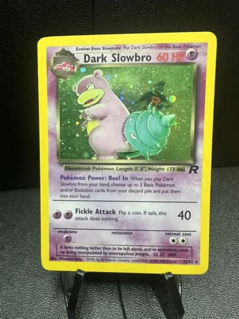 POKEMON TCG DARK Slowbro Team Rocket 12 82 Holo Rare Unlimited NM LP