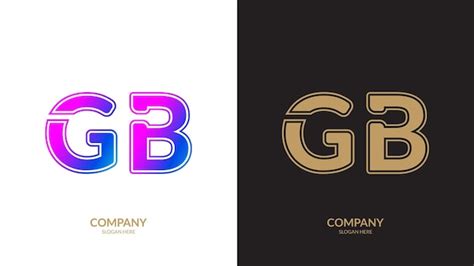 Plantilla vectorial de diseño del logotipo de la letra gb Vector Premium