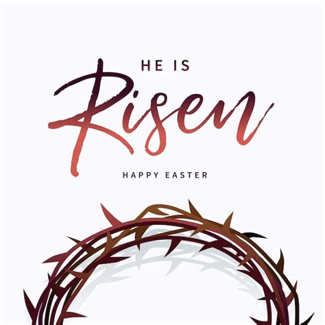 Premium Vector He Is Risen Happy Easter Holiday Banner