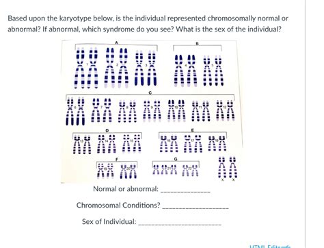 Solved Based Upon The Karyotype Below Is The Individual Chegg